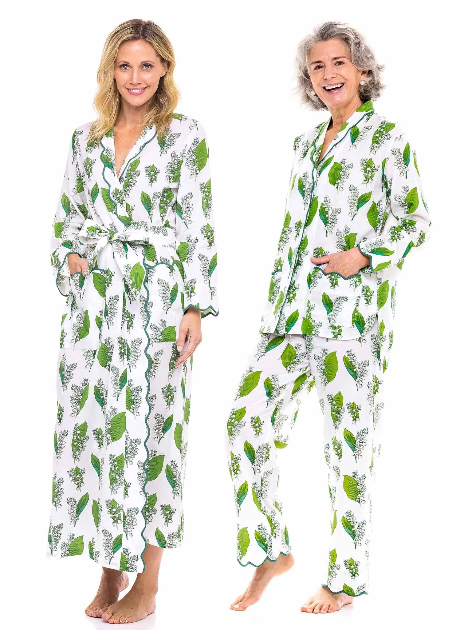 Lily Of The Valley Bundle: Classic Robe   Pajamas