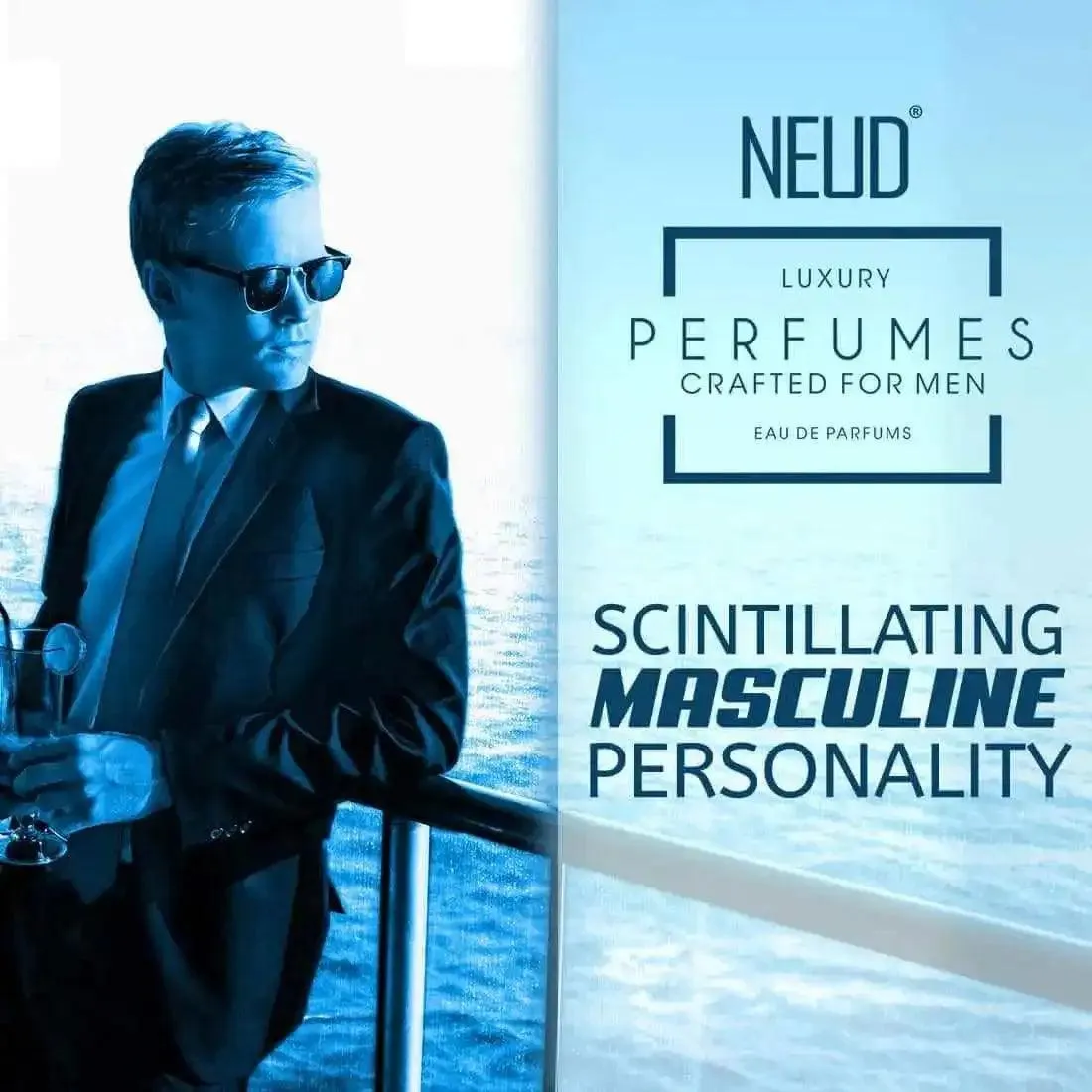 NEUD Luxury Pocket Perfumes for Men Long Lasting EDP - 6 Vials x 10ml Each
