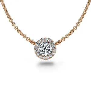 Round Brilliant Cut Diamond Necklace