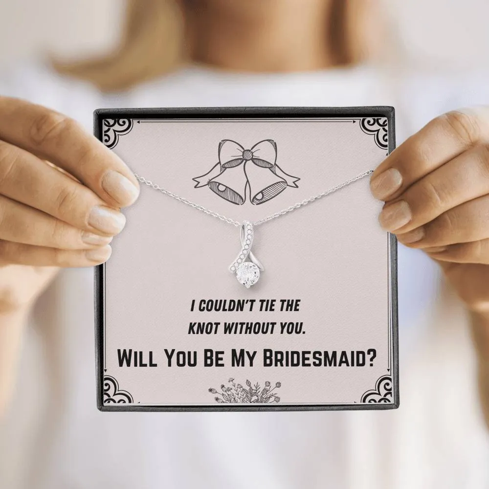 Tie the Knot Bells Bridesmaid Proposal Necklace