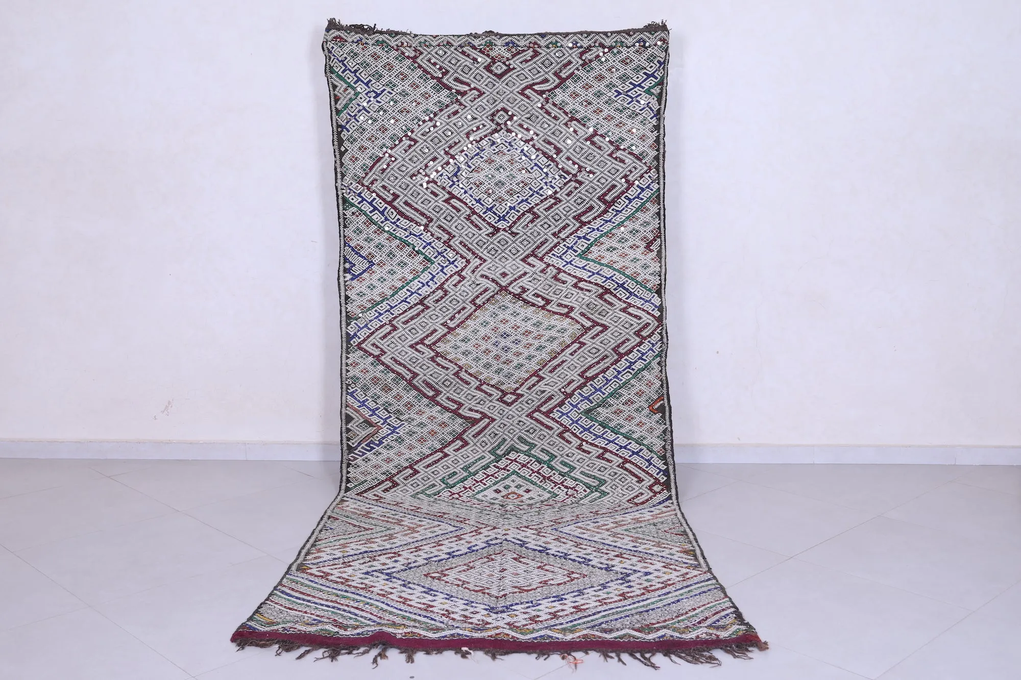 Unique Vintage Berber Runner Rug - 4.1x9.9 ft Handwoven Design